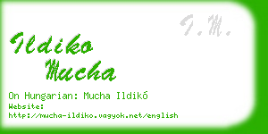 ildiko mucha business card